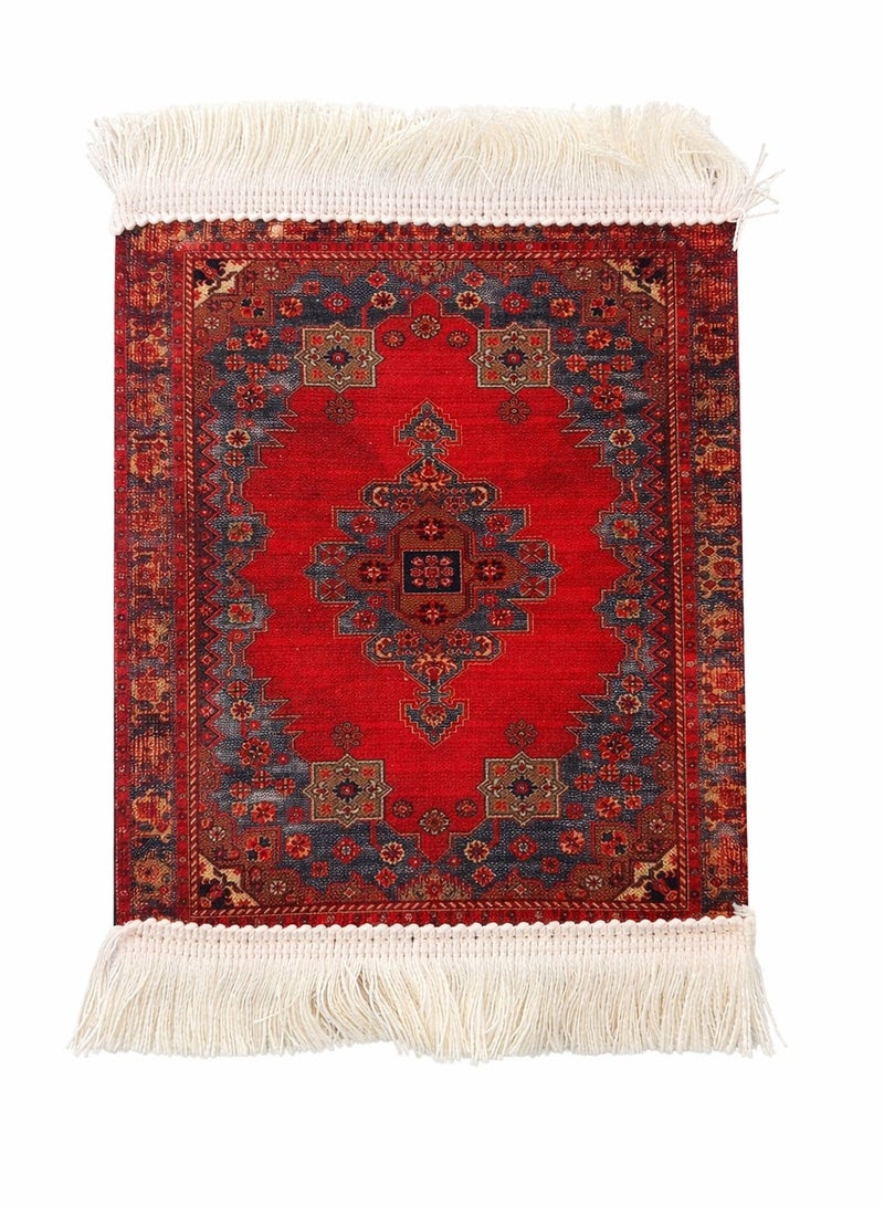 Droplyte Persian Carpet Style Coasters Mouse Pad Oriental Vintage Bohemian Rug Desk Pad Miniature Mouse Mat Coaster Table Décor for Office Home - Image 1